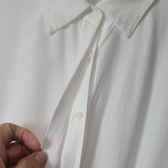 Zara White Boxy Puff Sleeve Polo Top - Picture 11 of 11